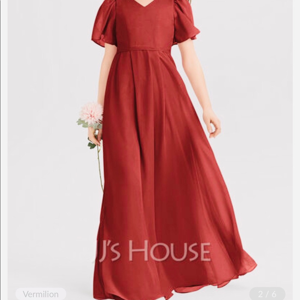 Rust junior bridesmaid dress , 10-12 youth